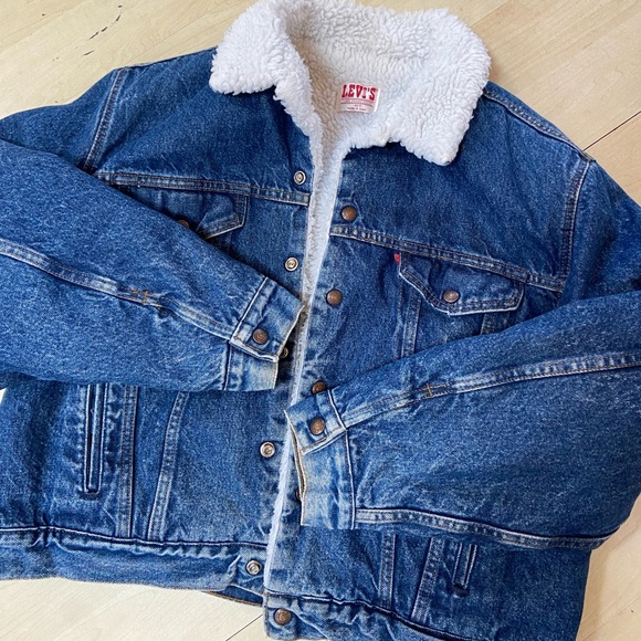Vintage Rare Levi's Made in USA Sherpa Jacket Fits L/XL Great Condition - Picture 1 of 4
